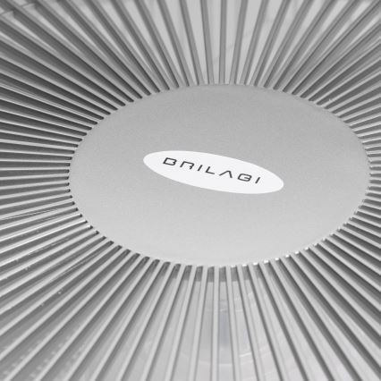 Brilagi - LED Himmennettävä valo tuulettimella AURA LED/38W/230V hopea + kaukosäädin