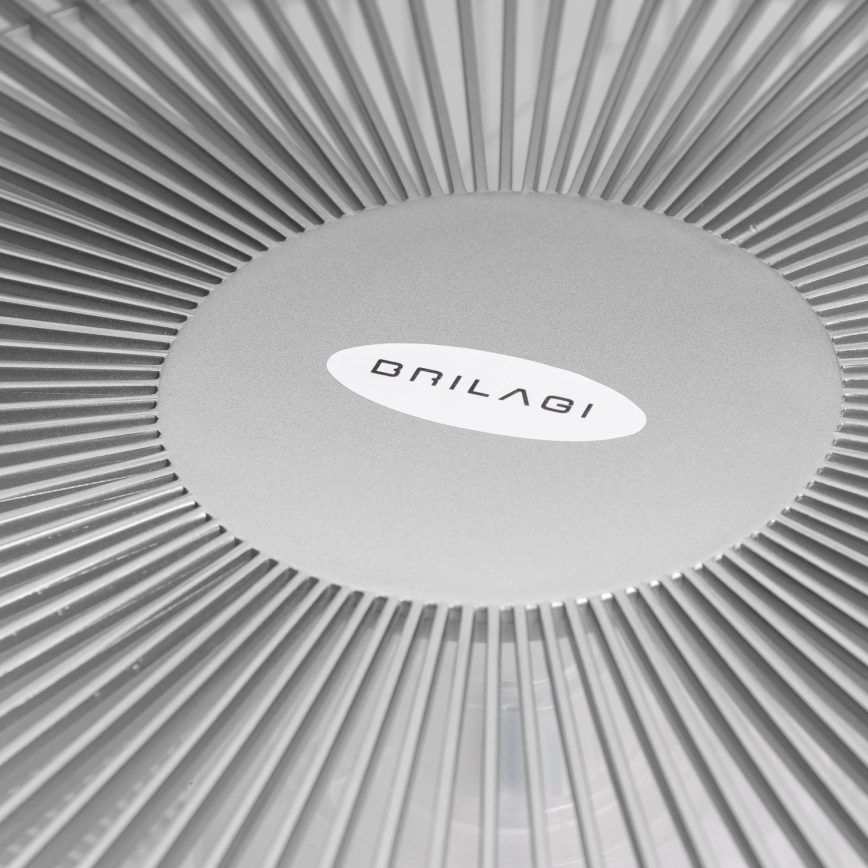 Brilagi - LED Himmennettävä valo tuulettimella AURA LED/38W/230V hopea + kaukosäädin