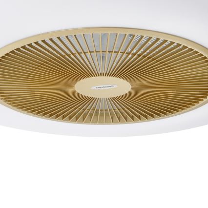 Brilagi - LED Himmennettävä valo tuulettimella AURA LED/38W/230V 3000-6000K kulta + kaukosäädin