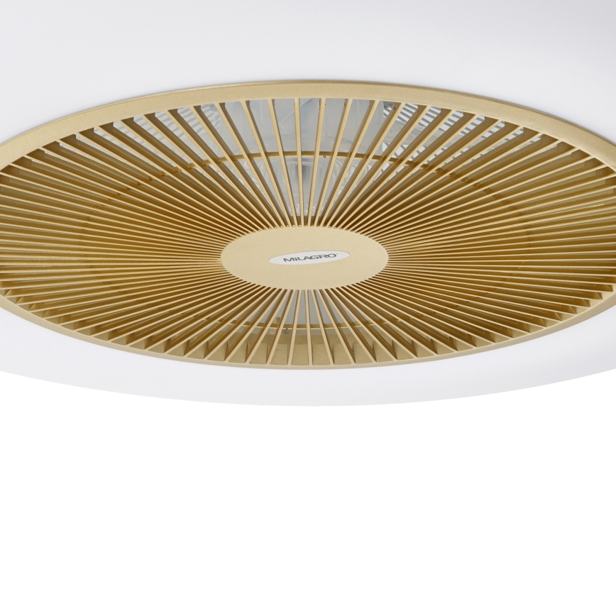 Brilagi - LED Himmennettävä valo tuulettimella AURA LED/38W/230V 3000-6000K kulta + kaukosäädin