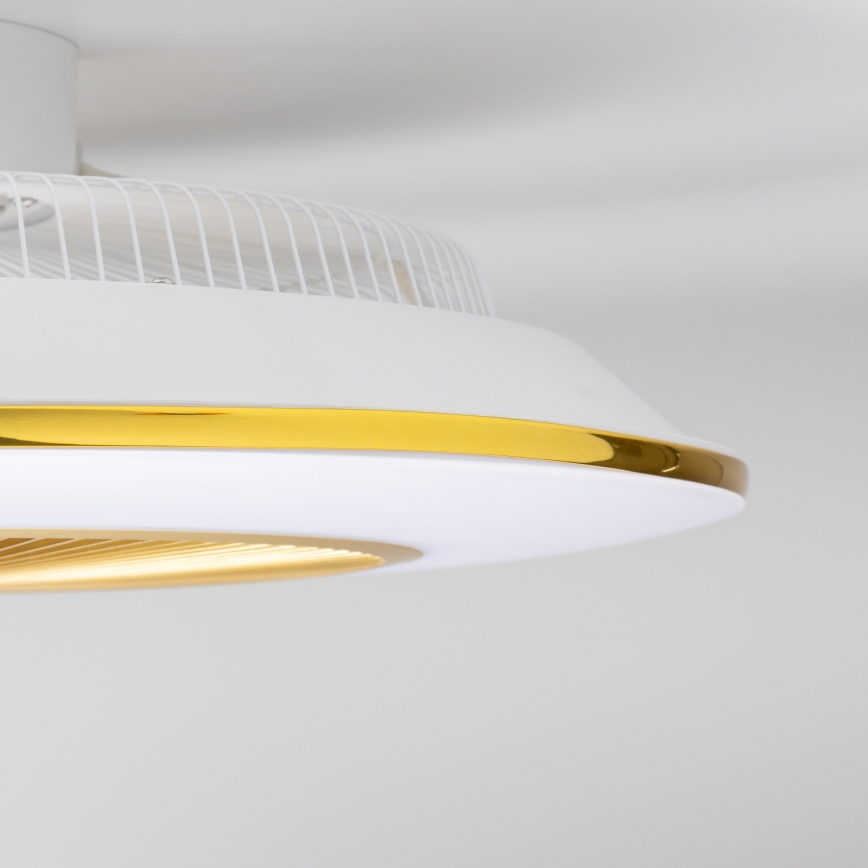 Brilagi - LED Himmennettävä valo tuulettimella AURA LED/38W/230V 3000-6000K kulta + kaukosäädin