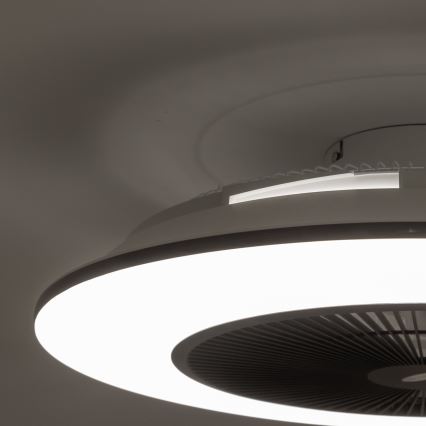 Brilagi - LED Himmennettävä valo tuulettimella AURA LED/38W/230V 3000-6000K musta + kaukosäädin