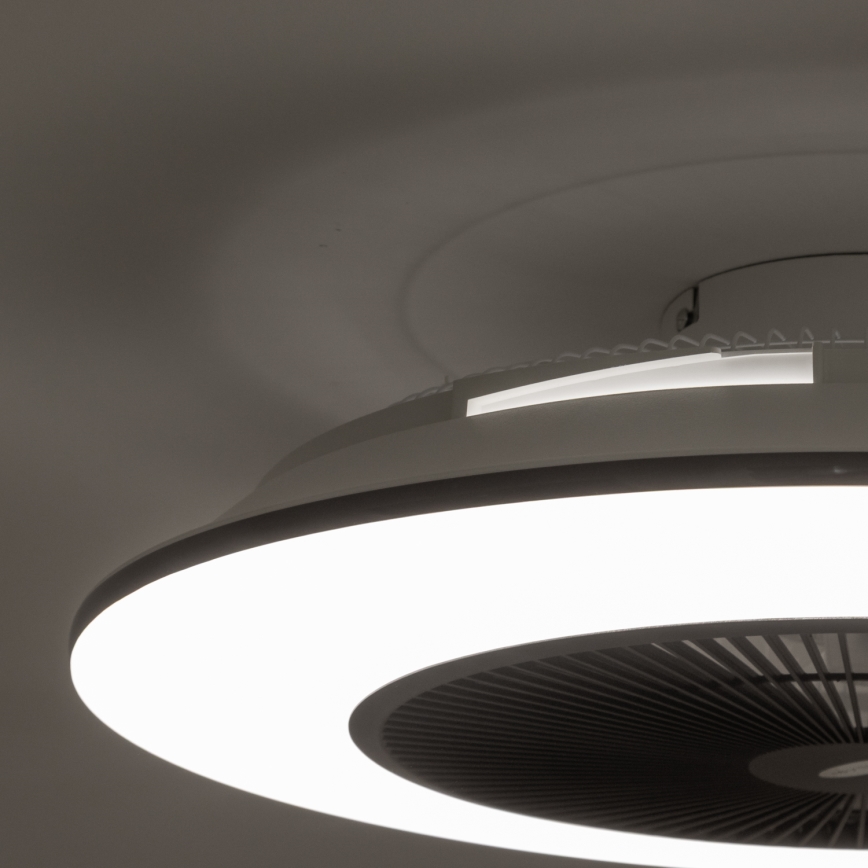 Brilagi - LED Himmennettävä valo tuulettimella AURA LED/38W/230V 3000-6000K musta + kaukosäädin