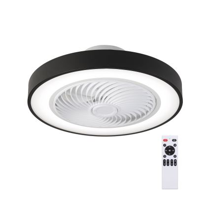 Brilagi - LED Himmennettävä kattovalaisin tuulettimella LED/30W/230V 3000-6500K musta + kauko-ohjaus