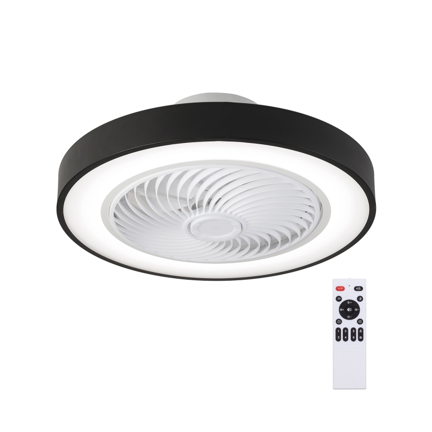 Brilagi - LED Himmennettävä kattovalaisin tuulettimella LED/30W/230V 3000-6500K musta + kauko-ohjaus