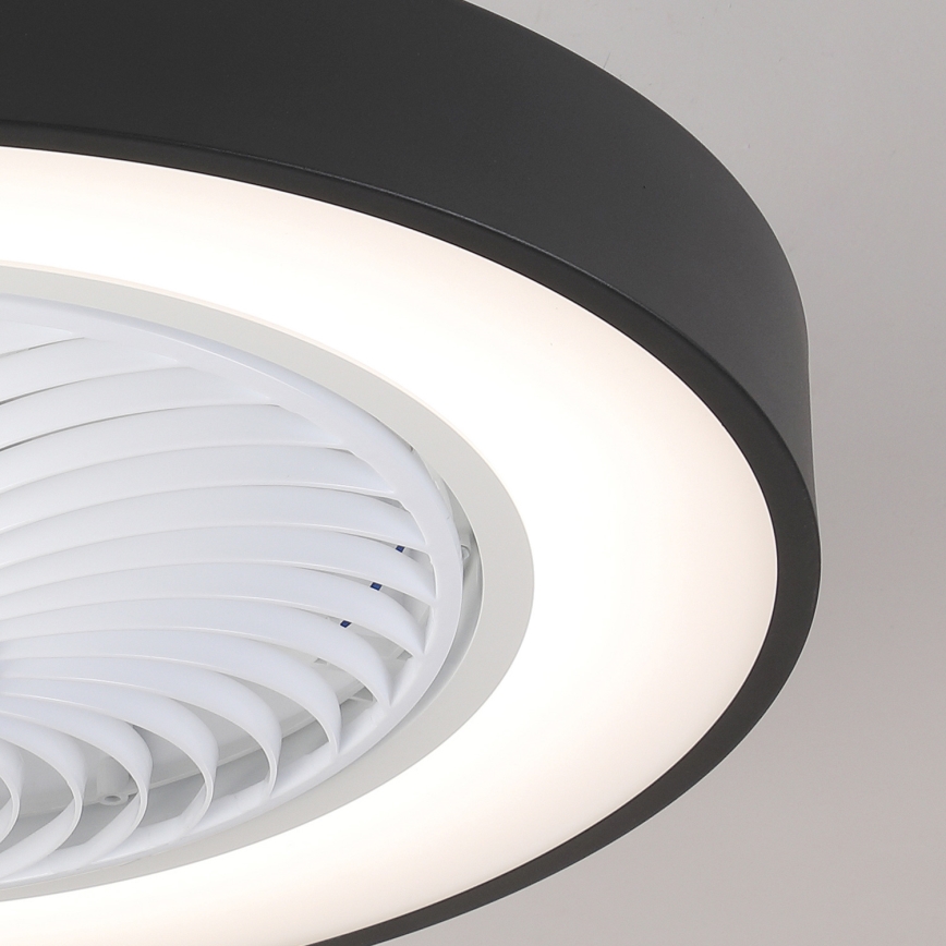 Brilagi - LED Himmennettävä kattovalaisin tuulettimella LED/30W/230V 3000-6500K musta + kauko-ohjaus