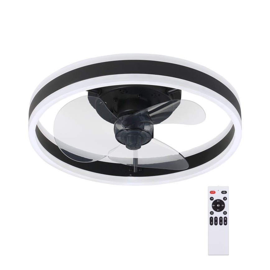 Brilagi - LED Himmennettävä kattovalaisin tuulettimella LED/30W/230V 3000-6500K musta + kauko-ohjaus