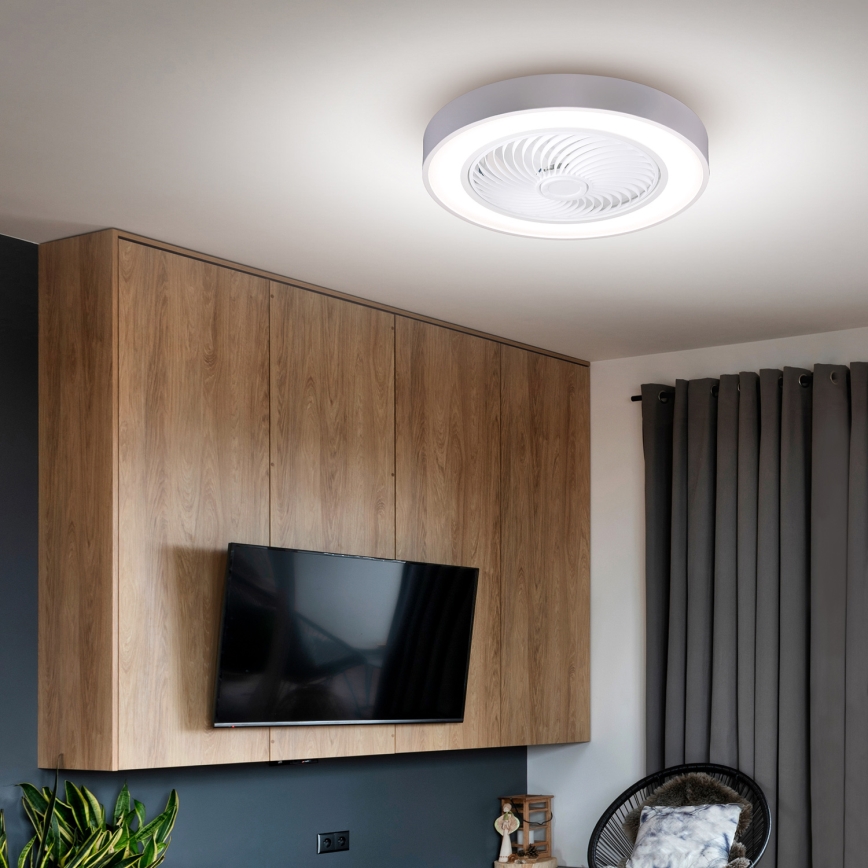 Brilagi - LED Himmennettävä kattovalaisin tuulettimella LED/30W/230V 3000-6500K valkoinen + kauko-ohjaus