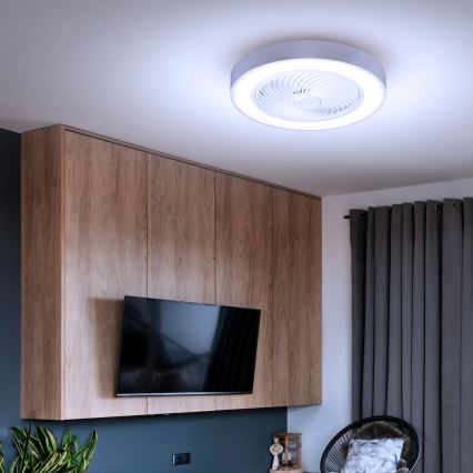 Brilagi - LED Himmennettävä kattovalaisin tuulettimella LED/30W/230V 3000-6500K valkoinen + kauko-ohjaus