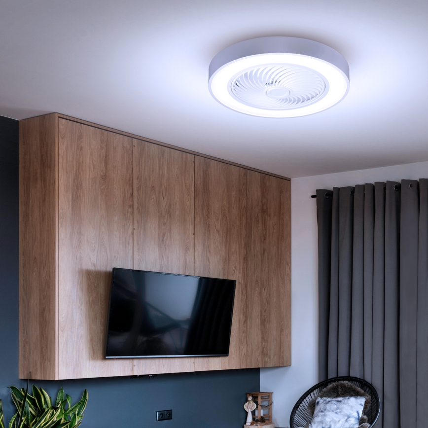 Brilagi - LED Himmennettävä kattovalaisin tuulettimella LED/30W/230V 3000-6500K valkoinen + kauko-ohjaus