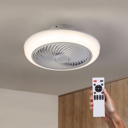 Brilagi - LED Himmennettävä kattovalaisin tuulettimella LED/30W/230V 3000-6500K valkoinen + kauko-ohjaus