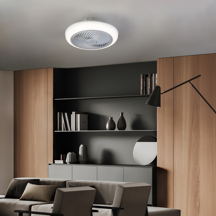 Brilagi - LED Himmennettävä kattovalaisin tuulettimella LED/30W/230V 3000-6500K valkoinen + kauko-ohjaus