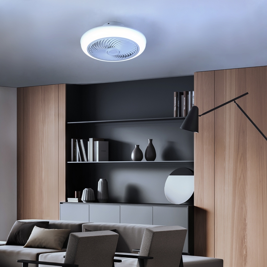 Brilagi - LED Himmennettävä kattovalaisin tuulettimella LED/30W/230V 3000-6500K valkoinen + kauko-ohjaus