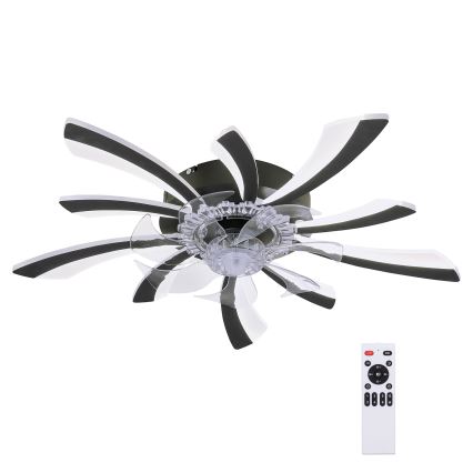 Brilagi - LED Himmennettävä kattovalaisin tuulettimella LED/50W/230V 3000-6500K musta + kauko-ohjaus