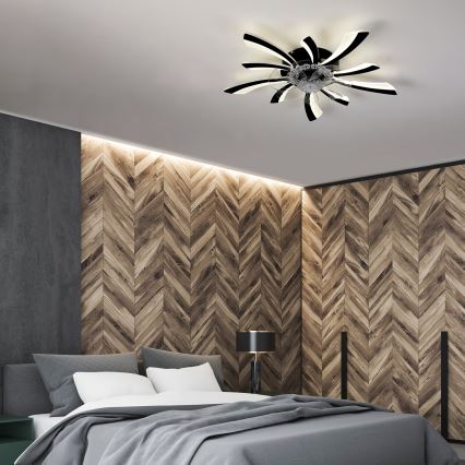 Brilagi - LED Himmennettävä kattovalaisin tuulettimella LED/50W/230V 3000-6500K musta + kauko-ohjaus