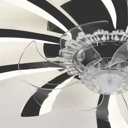 Brilagi - LED Himmennettävä kattovalaisin tuulettimella LED/50W/230V 3000-6500K musta + kauko-ohjaus