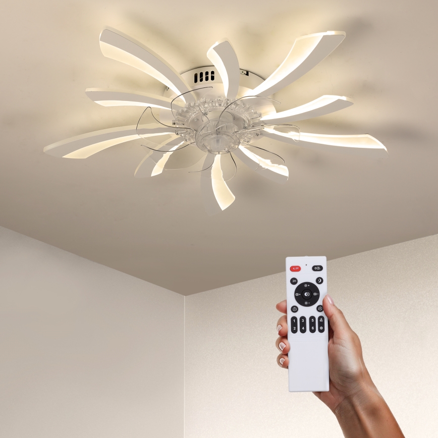 Brilagi - LED Himmennettävä kattovalaisin tuulettimella LED/50W/230V 3000-6500K valkoinen + kauko-ohjaus