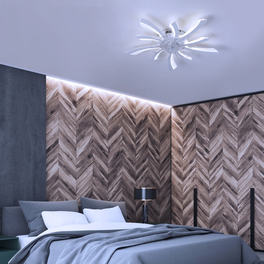 Brilagi - LED Himmennettävä kattovalaisin tuulettimella LED/50W/230V 3000-6500K valkoinen + kauko-ohjaus