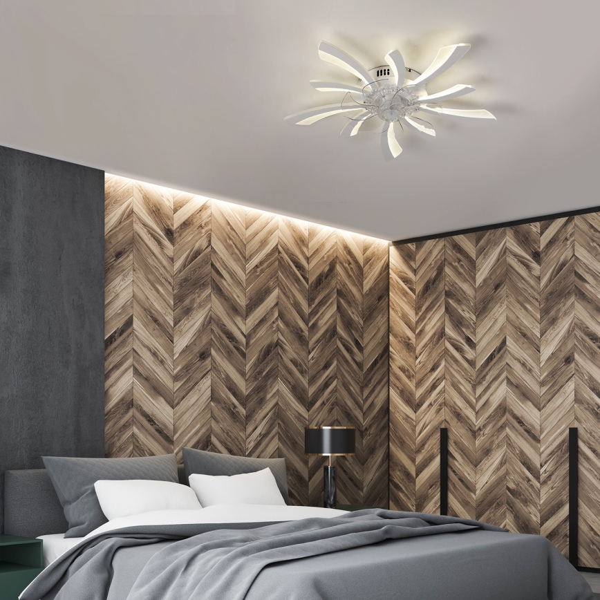 Brilagi - LED Himmennettävä kattovalaisin tuulettimella LED/50W/230V 3000-6500K valkoinen + kauko-ohjaus