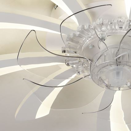 Brilagi - LED Himmennettävä kattovalaisin tuulettimella LED/50W/230V 3000-6500K valkoinen + kauko-ohjaus