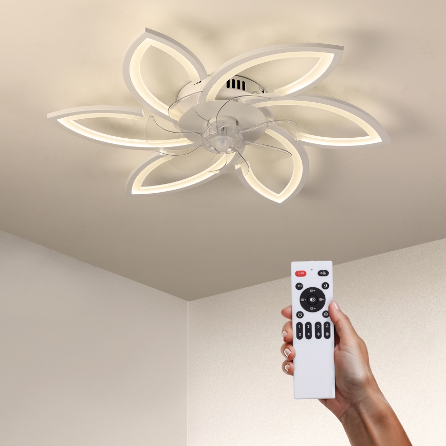 Brilagi - LED Himmennettävä kattovalaisin tuulettimella LED/50W/230V 3000-6500K valkoinen + kauko-ohjaus