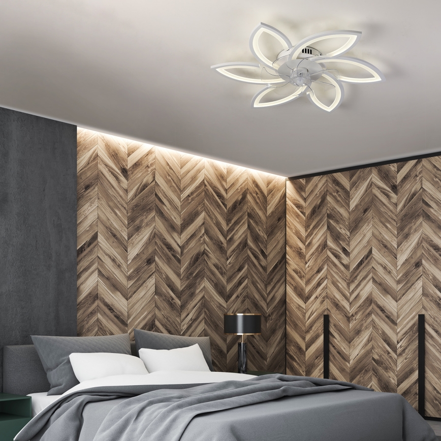 Brilagi - LED Himmennettävä kattovalaisin tuulettimella LED/50W/230V 3000-6500K valkoinen + kauko-ohjaus