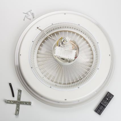 Brilagi - LED Himmennettävä valo tuulettimella RONDA LED/48W/230V 3000-6000K hopea + kaukosäädin