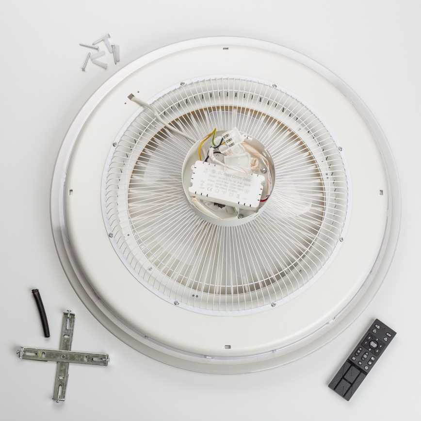 Brilagi - LED Himmennettävä valo tuulettimella RONDA LED/48W/230V 3000-6000K hopea + kaukosäädin