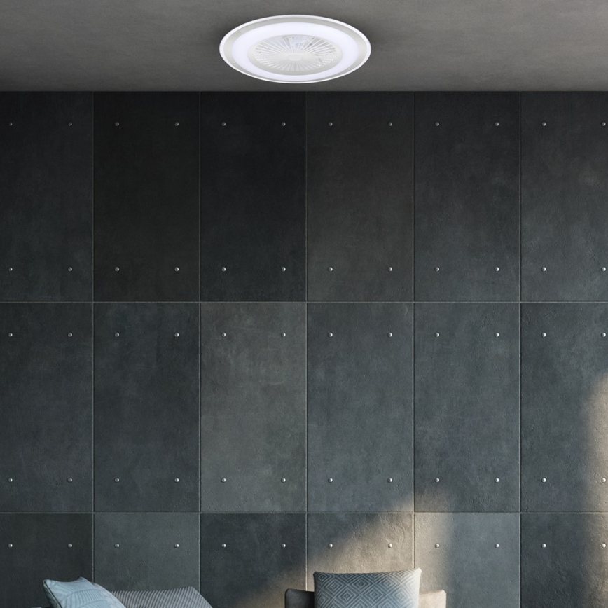 Brilagi - LED Himmennettävä valo tuulettimella RONDA LED/48W/230V 3000-6000K hopea + kaukosäädin