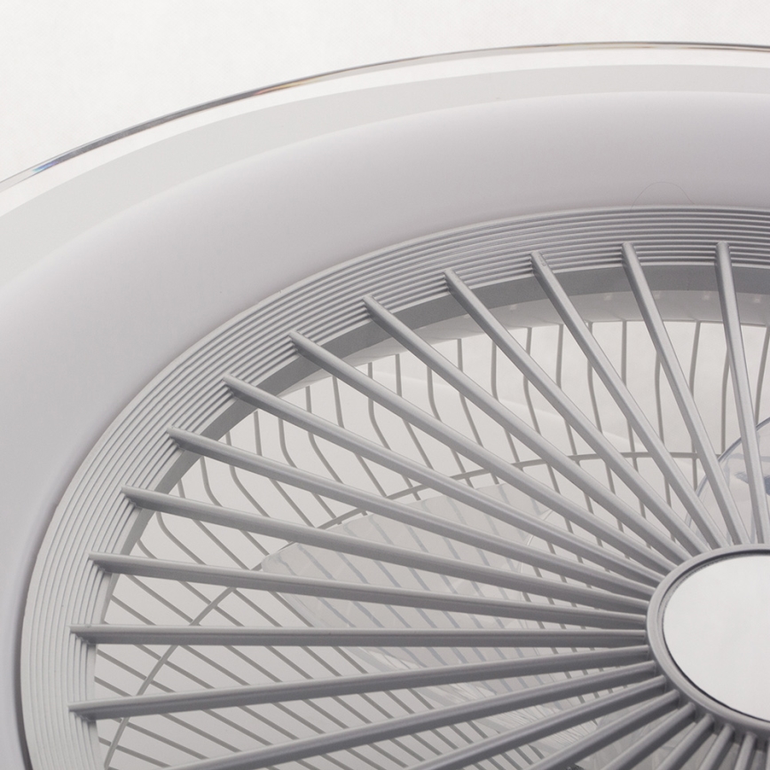 Brilagi - LED Himmennettävä valo tuulettimella RONDA LED/48W/230V 3000-6000K hopea + kaukosäädin
