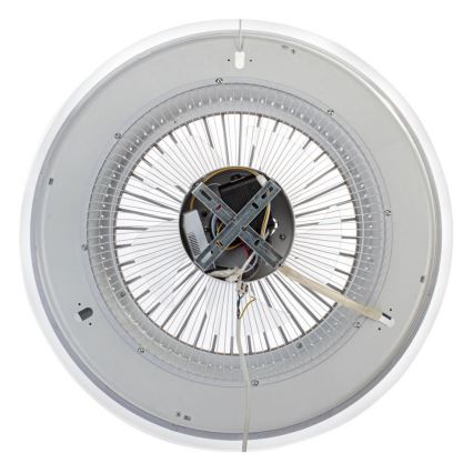 Brilagi - LED Himmennettävä valo tuulettimella RONDA LED/48W/230V 3000-6000K hopea + kaukosäädin