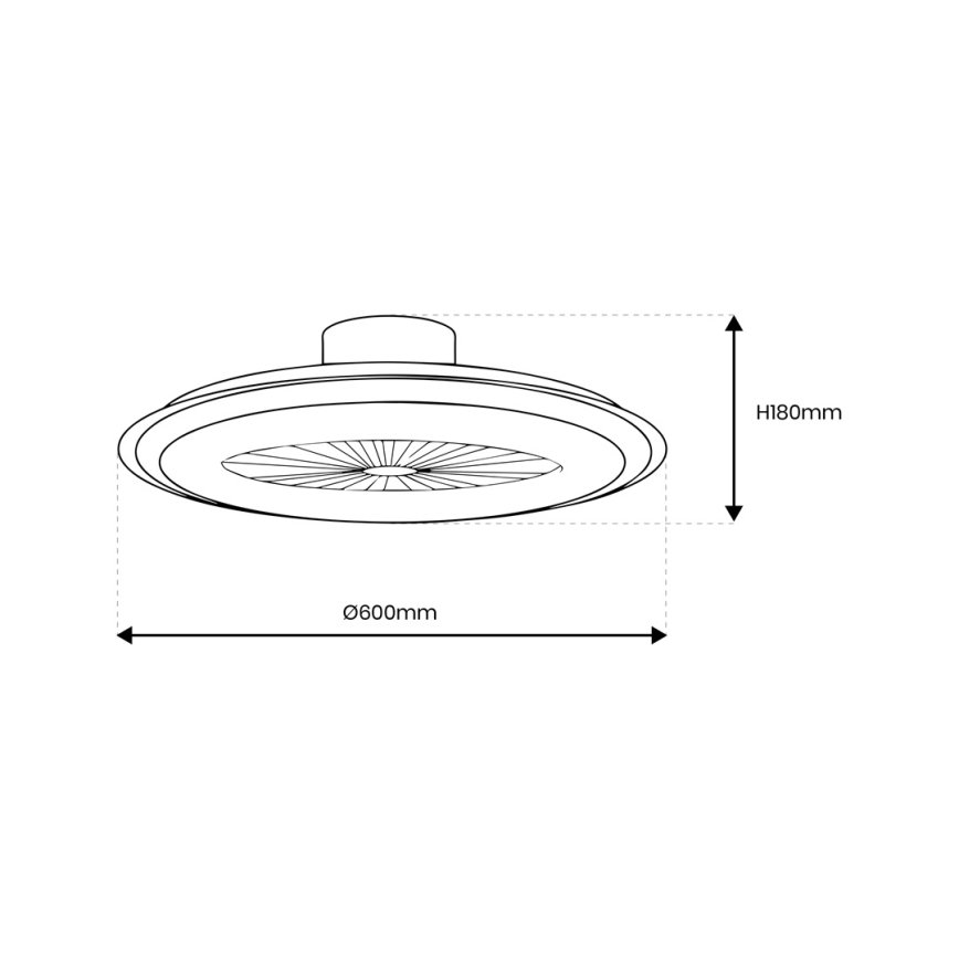 Brilagi - LED Himmennettävä valo tuulettimella RONDA LED/48W/230V 3000-6000K hopea + kaukosäädin