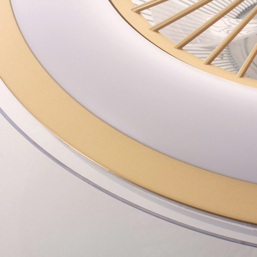 Brilagi - LED Himmennettävä valo tuulettimella RONDA LED/48W/230V 3000-6000K kulta + kaukosäädin