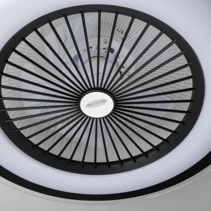 Brilagi - LED Himmennettävä valo tuulettimella RONDA LED/48W/230V 3000-6000K musta + kaukosäädin