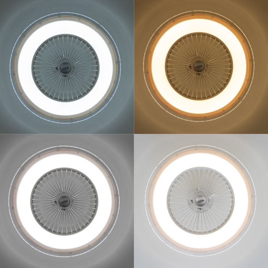 Brilagi - LED Himmennettävä valo tuulettimella RONDA LED/48W/230V 3000-6000K valkoinen + kaukosäädin