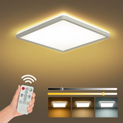 Brilagi - Himmennettävä LED-kattovalaisin ULTRA SLIM LED/18W/230V 2700-6500K 30x30 cm valkoinen + kauko-ohjaus