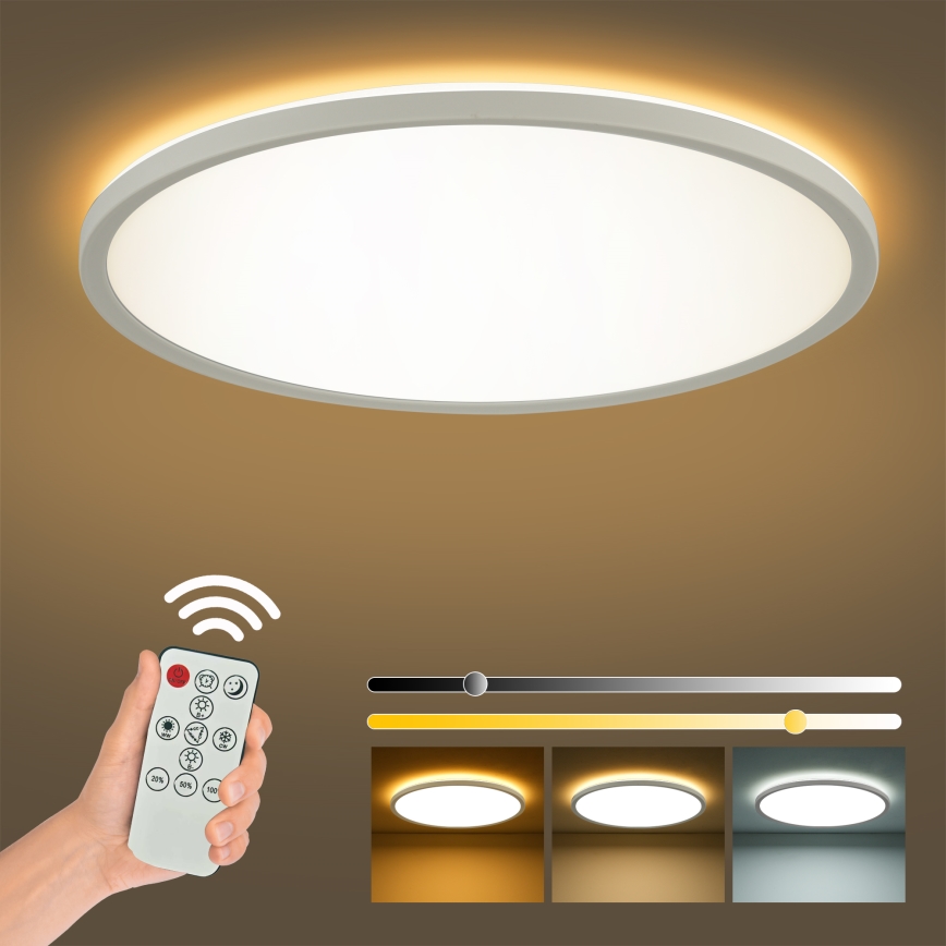 Brilagi - Himmennettävä LED-kattovalaisin ULTRA SLIM LED/24W/230V 2700-6500K halkaisija 42 cm valkoinen + kauko-ohjaus
