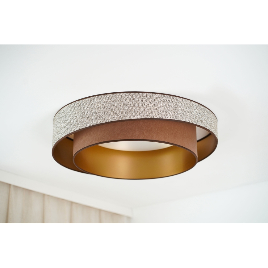 Brilagi - Himmennettävä LED-kattovalaisin VEGAS SHINE LED/24W/230V halkaisija 60 cm 3000/4000/6500K ruskea + kauko-ohjaus