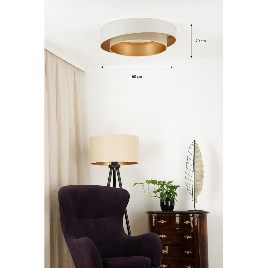 Brilagi - Himmennettävä LED-kattovalaisin VEGAS SHINE LED/24W/230V halkaisija 60 cm 3000/4000/6500K kerma/beige + kauko-ohjaus