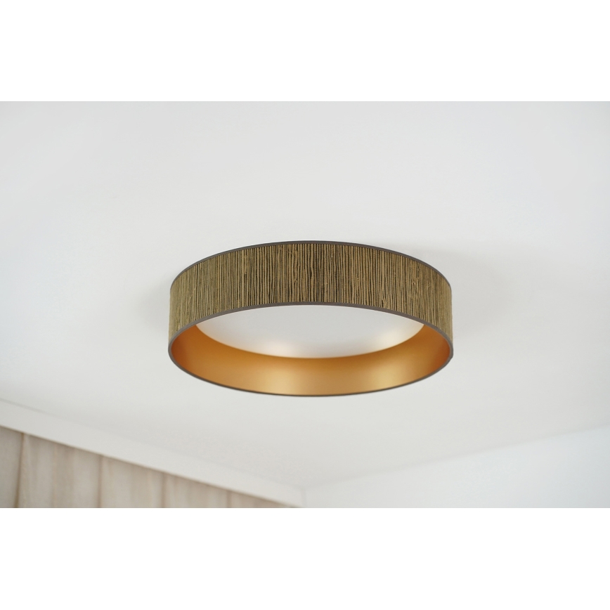 Brilagi - Himmennettävä LED-kattovalaisin VEGAS SHINE LED/24W/230V 3000/4000/6500K olki ruskea/kulta + kauko-ohjaus