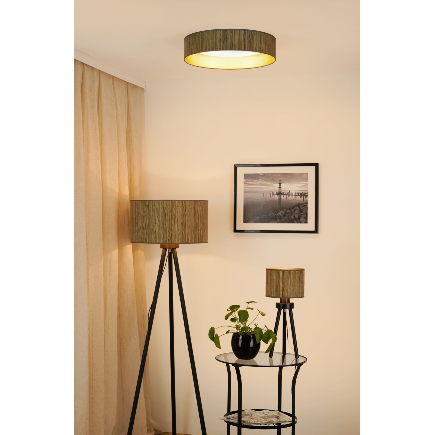 Brilagi - Himmennettävä LED-kattovalaisin VEGAS SHINE LED/24W/230V 3000/4000/6500K olki ruskea/kulta + kauko-ohjaus