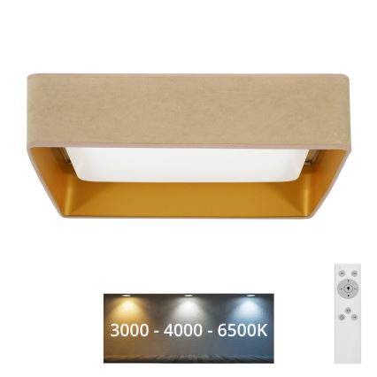Brilagi - Himmennettävä LED-kattovalaisin VELVET SQUARE LED/24W/230V 3000/4000/6500K + kauko-ohjaus beige