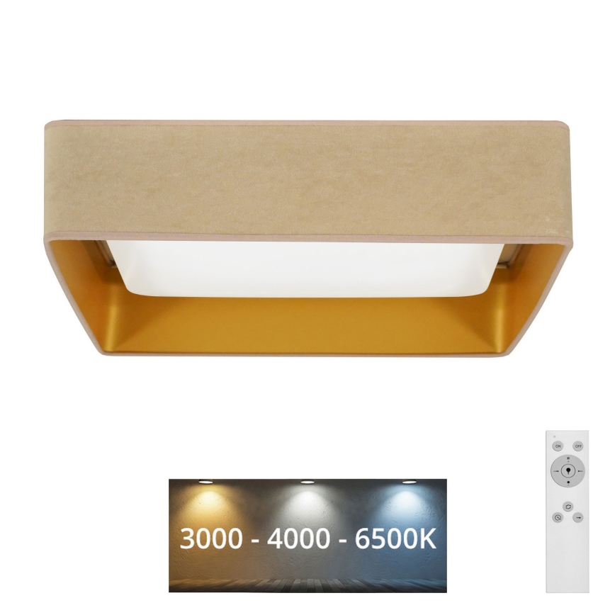 Brilagi - Himmennettävä LED-kattovalaisin VELVET SQUARE LED/24W/230V 3000/4000/6500K + kauko-ohjaus beige