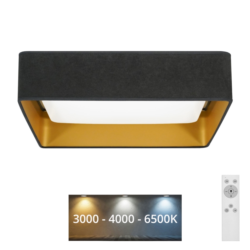 Brilagi - Himmennettävä LED-kattovalaisin VELVET SQUARE LED/24W/230V 3000/4000/6500K + kauko-ohjaus harmaa