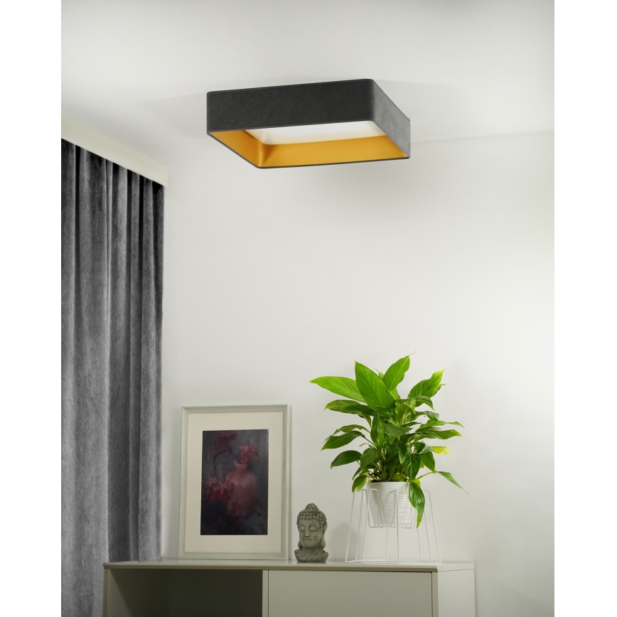 Brilagi - Himmennettävä LED-kattovalaisin VELVET SQUARE LED/24W/230V 3000/4000/6500K + kauko-ohjaus harmaa