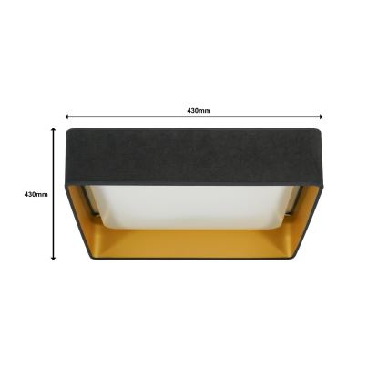 Brilagi - Himmennettävä LED-kattovalaisin VELVET SQUARE LED/24W/230V 3000/4000/6500K + kauko-ohjaus harmaa