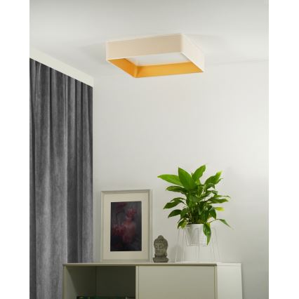 Brilagi - Himmennettävä LED-kattovalaisin VELVET SQUARE LED/24W/230V 3000/4000/6500K + kauko-ohjaus kerma