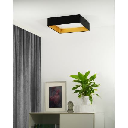 Brilagi - Himmennettävä LED-kattovalaisin VELVET SQUARE LED/24W/230V 3000/4000/6500K + kauko-ohjaus musta
