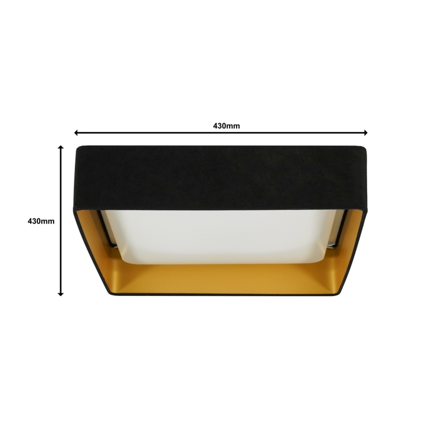 Brilagi - Himmennettävä LED-kattovalaisin VELVET SQUARE LED/24W/230V 3000/4000/6500K + kauko-ohjaus musta