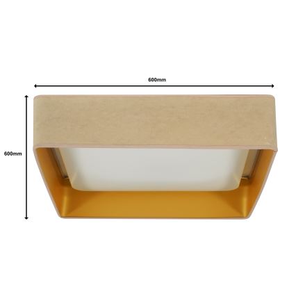 Brilagi - Himmennettävä LED-kattovalaisin VELVET SQUARE SMART LED/36W/230V 2700-6500K Wi-Fi Tuya + kauko-ohjaus beige